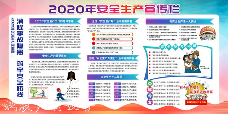 2020年安全生產(chǎn)月主題宣傳欄