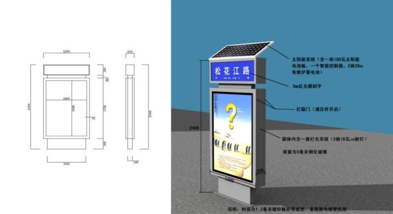 大豐小區(qū)指不銹鋼宣傳欄路牌不銹鋼