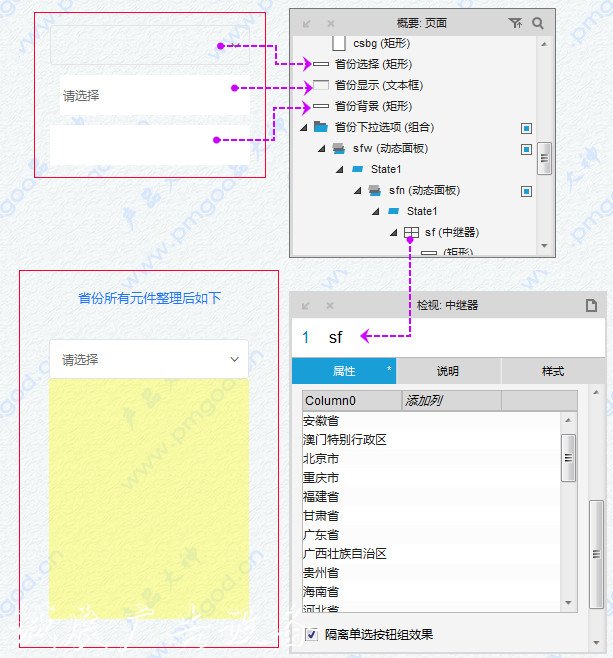 Axure教程：省市縣三級(jí)滾動(dòng)燈箱聯(lián)動(dòng)選擇（全國(guó)省市區(qū)數(shù)據(jù)